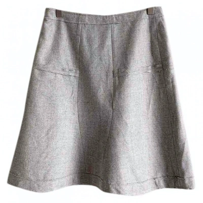 Pre-owned Jil Sander Wool Mid-length Skirt In Grey