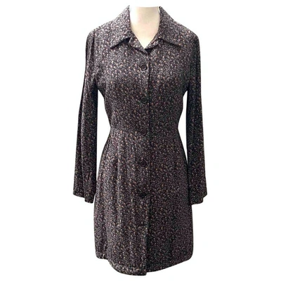 Pre-owned Aspesi Silk Mid-length Dress In Brown
