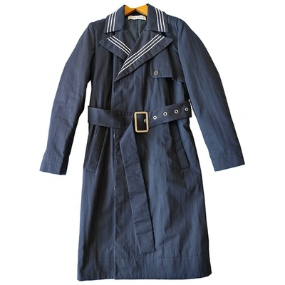 Pre-owned Jw Anderson Trench In Navy