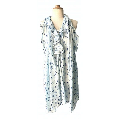Pre-owned Iro Silk Mid-length Dress In Blue