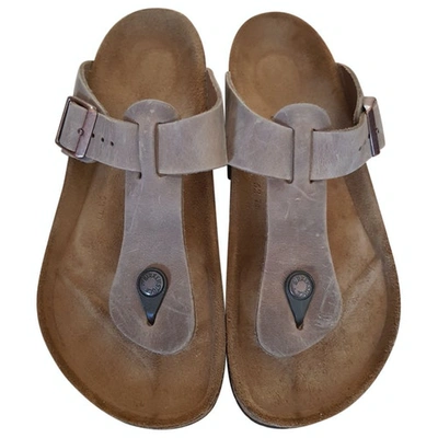 Pre-owned Birkenstock Brown Leather Sandals