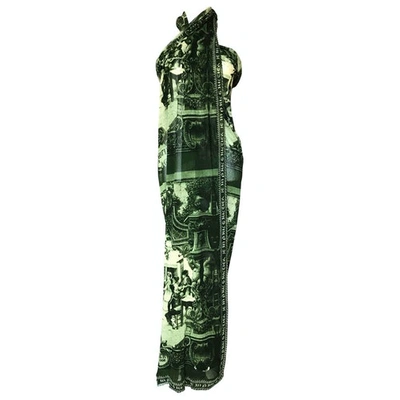 Pre-owned Jean Paul Gaultier Green Silk Handkerchief