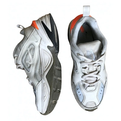 Pre-owned Nike M2k Tekno Ecru Leather Trainers
