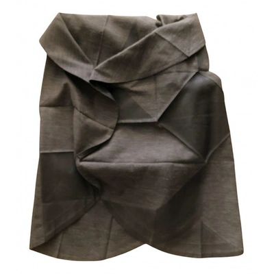 Pre-owned Issey Miyake Grey Polyester Top
