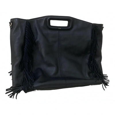 Pre-owned Maje Sac M Black Leather Handbag