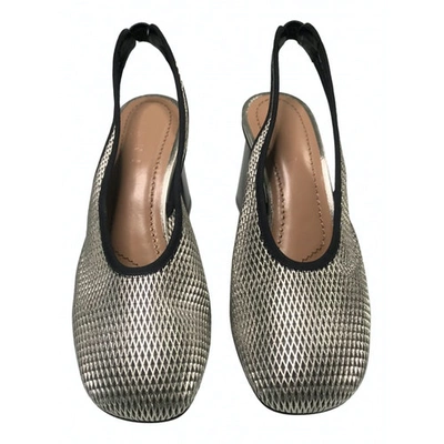 Pre-owned Marni Leather Sandals In Silver
