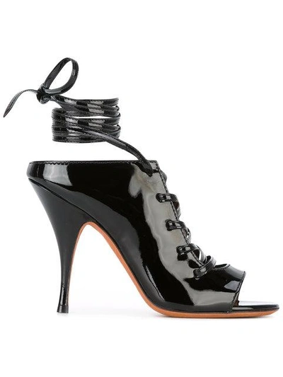 Givenchy Lace-up Heeled Sandals In Black