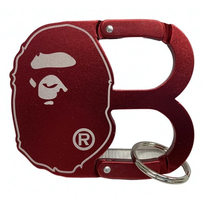 Pre-owned A Bathing Ape Bag Charm In Red