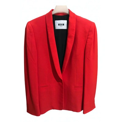 Pre-owned Msgm Red Viscose Jacket