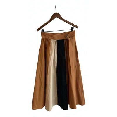 Pre-owned Marc Cain Mid-length Skirt In Camel