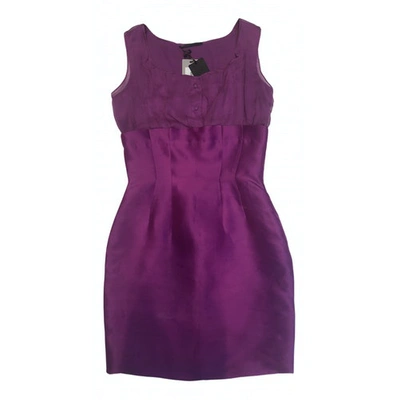 Pre-owned Ermanno Scervino Silk Mid-length Dress In Purple