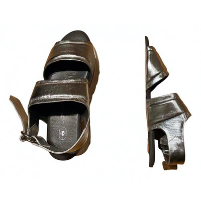 Pre-owned Bruno Bordese Leather Sandals In Silver