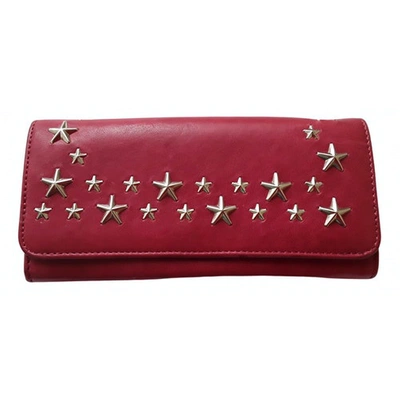 Pre-owned Jimmy Choo Burgundy Leather Wallet