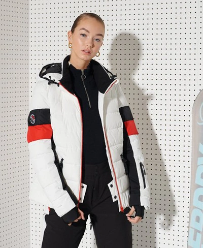 Superdry Sport Alpine Revive Puffer Jacket In White