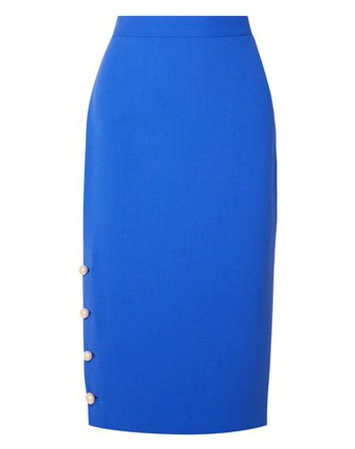 Lela Rose Midi Skirts In Blue