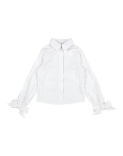 Piccola Ludo Solid Color Shirts & Blouses In White