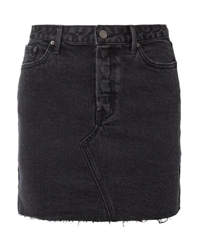 Grlfrnd Evie Denim Mini Skirt In Black