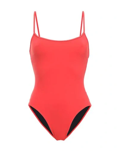 Rochelle Sara One-piece Swimsuits In Red