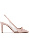 Red Valentino Gold/pink Leather Sandals