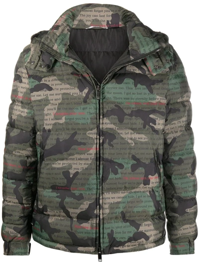 Valentino Camouflage Nylon Outerwear Jacket In Multicolor