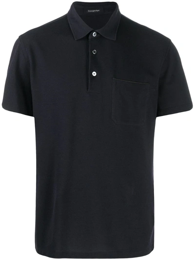 Ermenegildo Zegna Short-sleeved Polo Shirt In Blue