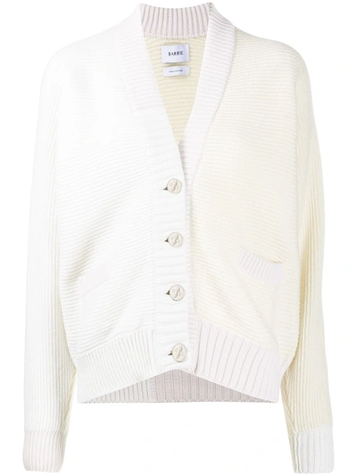 Barrie Casual Button Cardigan In White
