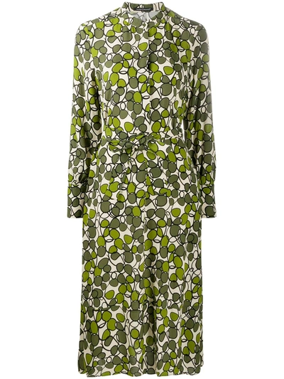 Luisa Cerano Tie Belt Shirt Dress In Green