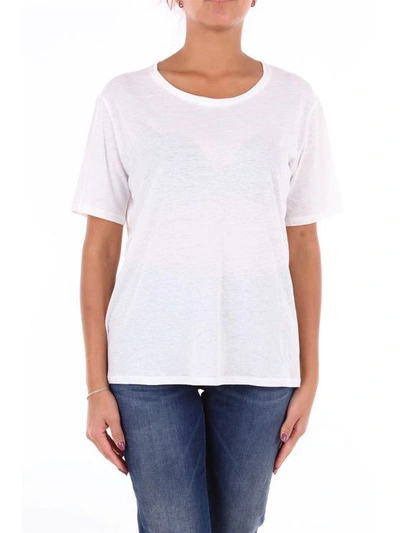 Apuntob Milk-colored Short-sleeved T-shirt In White