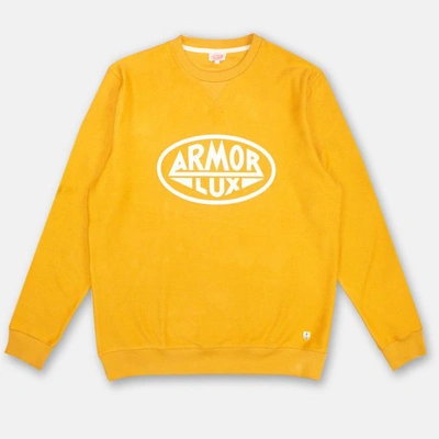 Armor-lux Circle Logo Crew Sweat In Yellow