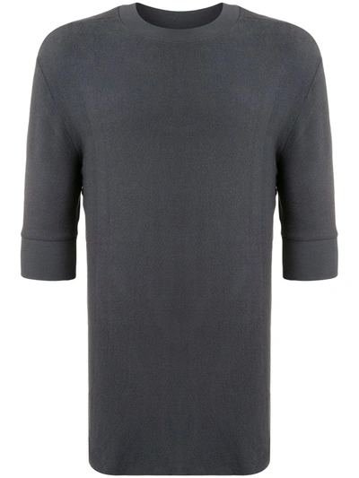 Thom Krom Longline Fine Knit Top In Grey
