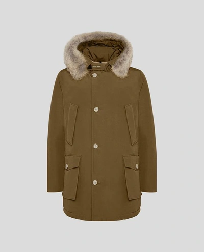 Woolrich Arctic Parka With Detachable Fur In Brown