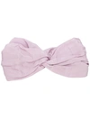 Fendi Ff Logo Silk Jacquard Knotted Headband In Pink