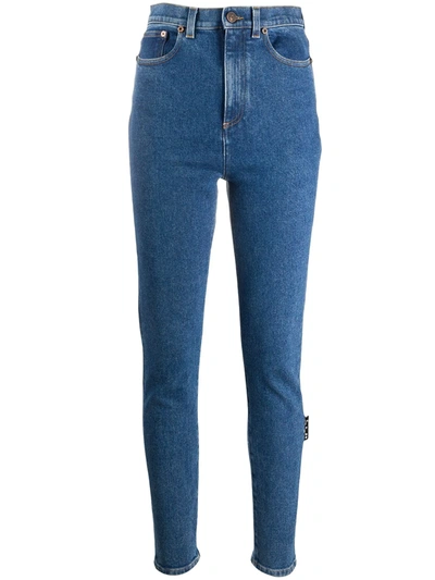 Off-white High Waist Skinny Jeans In Blue