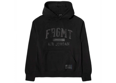 Pre-owned Jordan X Fragment Pullover Hoodie Black/reflective Silver