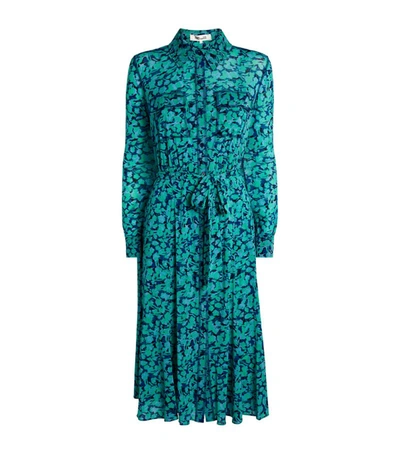 Diane Von Furstenberg Dvf  Floral Andi Shirt Dress