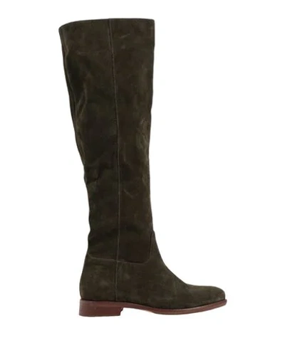 8 By Yoox Knee Boots In Dark Green