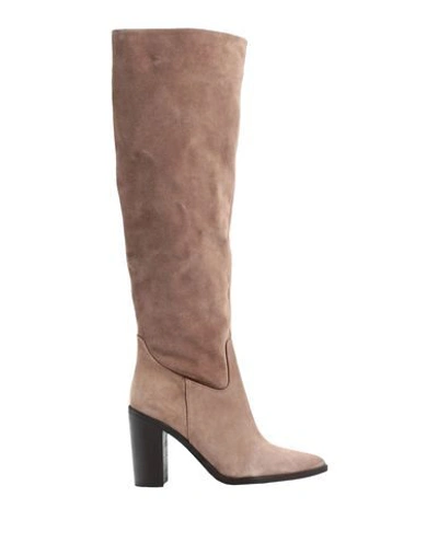 8 By Yoox Knee Boots In Dove Grey