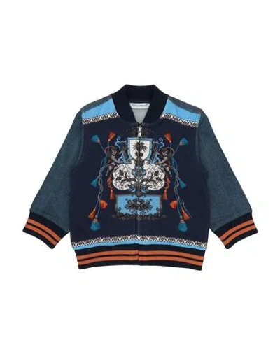 Dolce & Gabbana Babies' Sweatshirts In Dark Blue