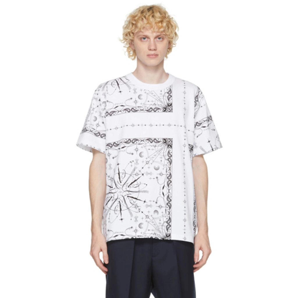 sacai ×Dr.Woo Bandana T-Shirt Sacai White Dr. Woo Edition Bandana T-shirt In White 101