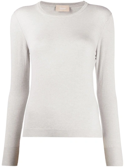 Drumohr Cashmere Crewneck Jumper In Grey