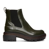 Rag & Bone Shaye Leather Boot With Rubber Sole In Legion Green In 317 Legiong