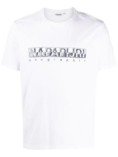 Napapijri Logo-print Cotton T-shirt In White