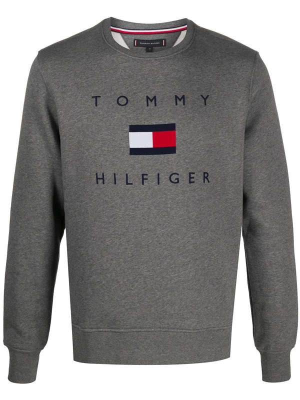 tommy hilfiger embroidered flag logo hoodie