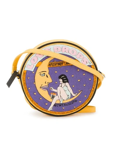 Olympia Le-tan Moon Patches Round Clutch In Yellow