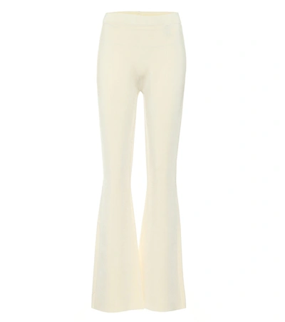 Joseph Ribbed-knit Flared Pants In White