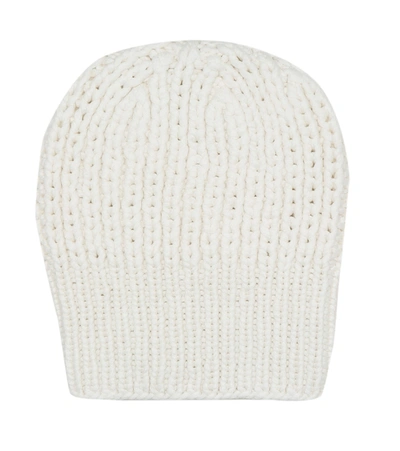 The Row Ayfer Ribbed Cashmere Beanie In White