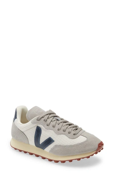 Veja + Net Sustain Rio Branco Leather-trimmed Suede And Mesh Sneakers In Grey