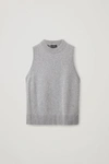 Cos Cashmere Plain Knit Vest In Brown