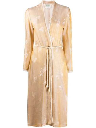 Forte Forte Floral Jacquard Robe In Neutrals