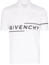 Givenchy Fractured Logo Embroidered Pique Polo In White